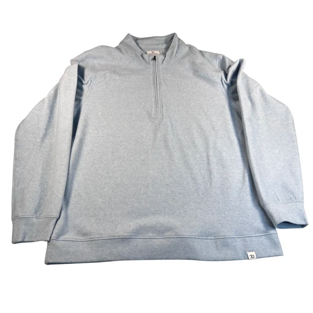 7 Diamonds Generation Mens XL Quarter Zip Pullover Light Blue Heather GSPV-1017
